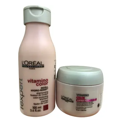 L'Oreal Vitamino Color Travel Shampoo 3.4 OZ & Masque 2.56 OZ set