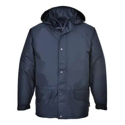 (L, Navy) Portwest Mens Arbroath Fleece Lined Breathable Winter Padded Jacket