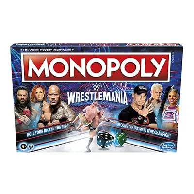 MONOPOLY: Wrestlemania Edition Board Game for Ages and up, Game Inspired by WWE Wrestlemania, Fa