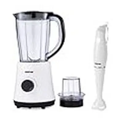 GEEPAS 500W Electric Jug Blender and 180W Hand Blender Combo Set