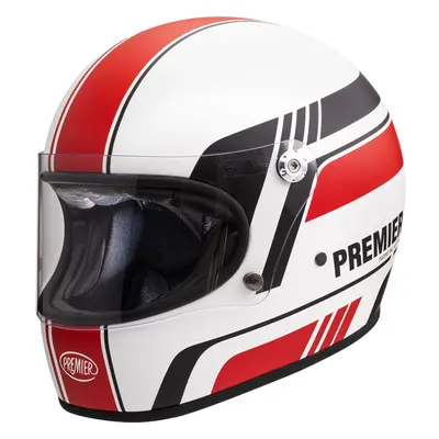 (L) Premier Trophy BL Full Face Helmet White / Red