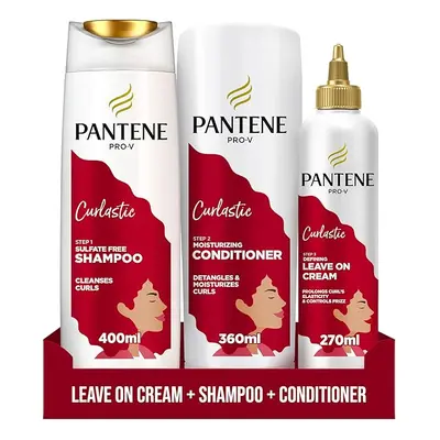 Pantene Pro-V Curlastic Curly Hair Sulfate-Free Shampoo 400ml + Deep Moisturizing Conditioner 36