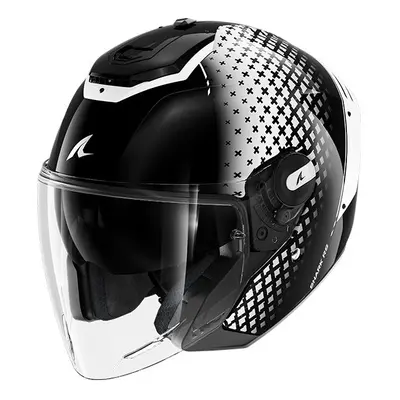 (XS) Shark RS Jet Open Face Helmet Stride Black / White / Black