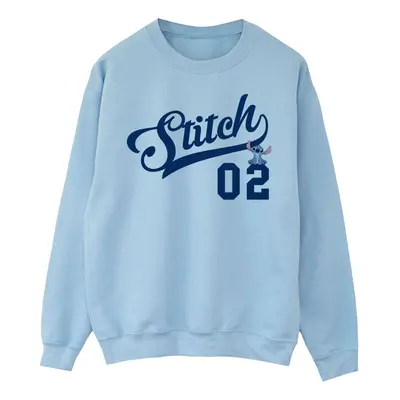 (M, Baby Blue) Disney Womens/Ladies Lilo And Stitch Athletic Sweatshirt