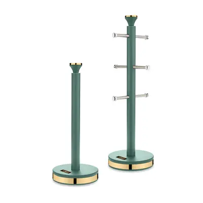 Tower T826135JDE Cavaletto Towel Pole and Mug Tree Set - Jade