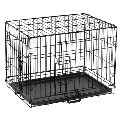 (Medium (30")) Dog Crate Extra Large Puppy Pet with Removal Tray & Doors Folding Cage Train