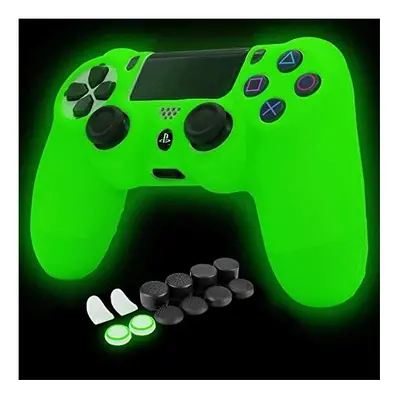 HLRAO PS4 Controller Skin Silicone Grip Glow in Dark Protective Case for PS4/Slim/Pro Dualshock 