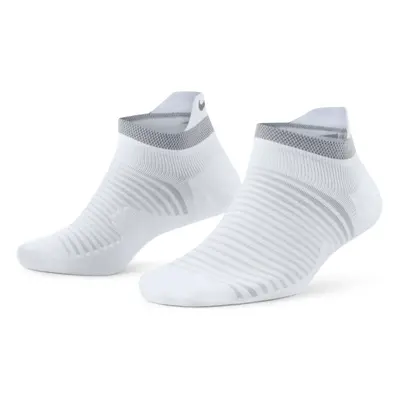 Nike Unisex Spark Lightweight Ankle Socks Gym Sports - White (Mens US 12-13.5)