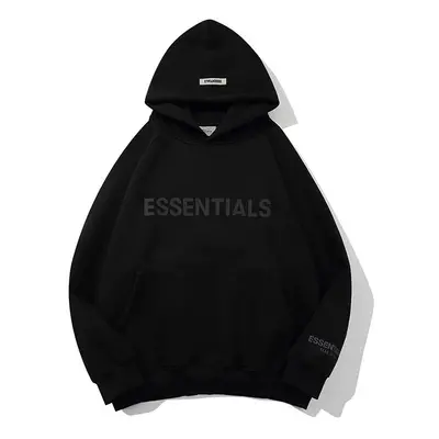 (black, 3XL) Fear Of God Essentials Hoodie Fog Coat Sweater