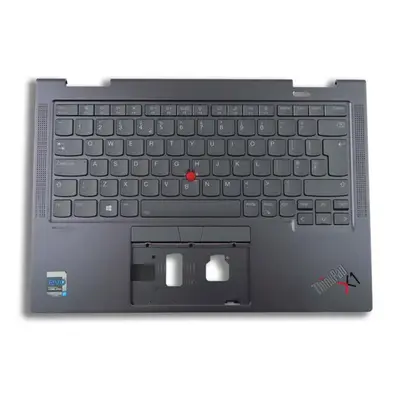 Grey palmrest with UKE keyboard assembly for Lenovo Thinkpad X1 Yoga