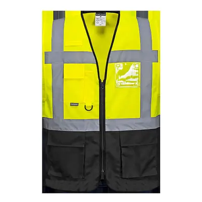 (Black & Yellow, XL) Warsaw Executive Vest