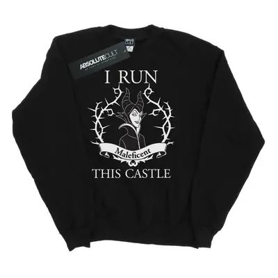 (XXL, Black) Disney Womens/Ladies Maleficent I Run This Castle Sweatshirt