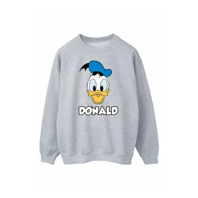 (M, Sports Grey) Disney Mens Donald Duck Face Sweatshirt