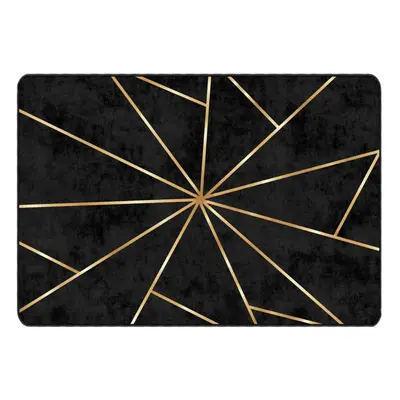 (black and gold, x cm) vidaXL Rug Washable Patchwork Anti Slip Home Floor Carpet Floor Area Rug 