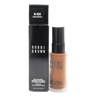 (N-100 Neutral Chestnut) Bobbi Brown Skin Long-Wear Foundation Spf 0.44oz/13ml New With Box