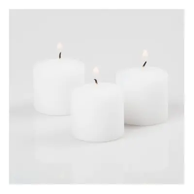 Richland Votive Candles White Unscented Hour Burn Set of