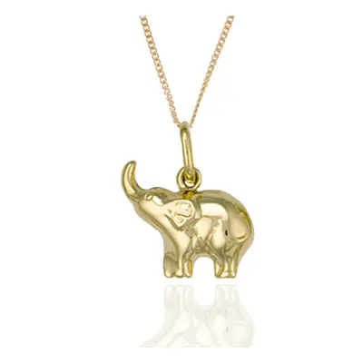 375 9ct Gold Elephant Pendant & 18" 9ct Gold Chain