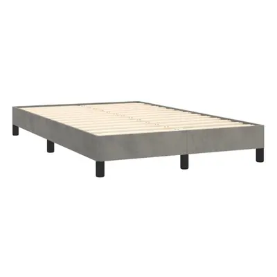 vidaXL Bed Frame Bed Base Bedstead Light Grey 120x190 cm Small Double Velvet