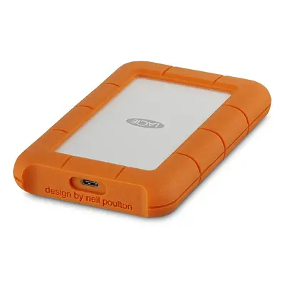 LaCie external hard disc 6.35 cm (2.5 Zoll) TB Rugged silver, Orange USB-C