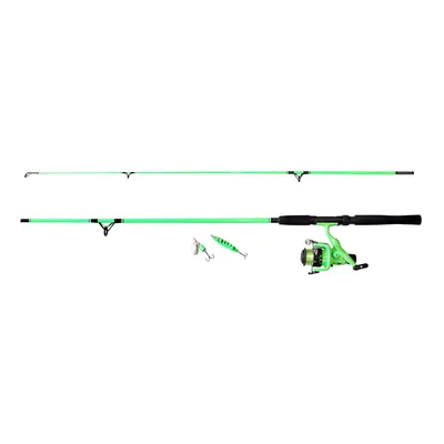 (Green) 2pc Allround 1.95m Fishing Rod Reel Line Lure Set