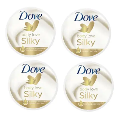 Body Love SILKY Pampering BODY CREAM (Pack of 4) 300ml each - For all Skin types