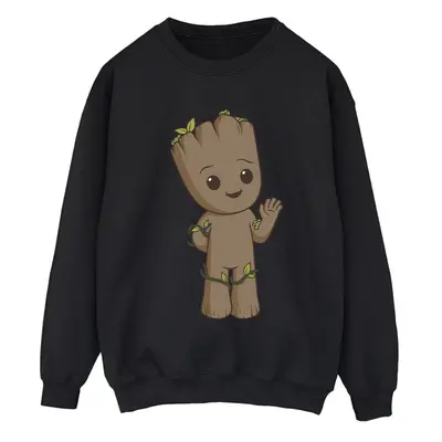 (XL, Black) Marvel Womens/Ladies I Am Groot Cute Groot Sweatshirt