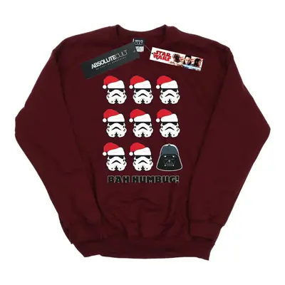 (L, Burgundy) Star Wars Womens/Ladies Christmas Humbug Sweatshirt