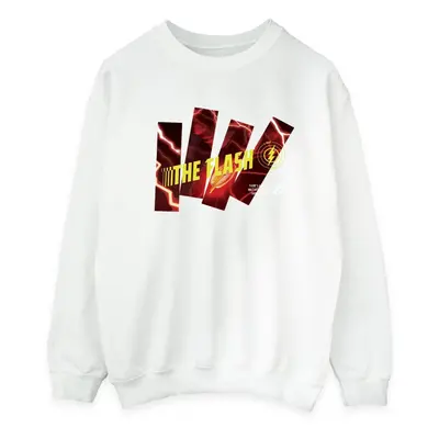 (XL, White) DC Comics Mens The Flash Pillars Sweatshirt