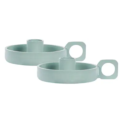 Set of Candle Holders CHORIO Metal Mint Green