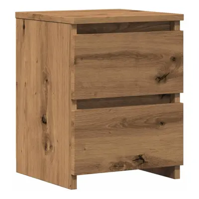 (artisan oak, pcs) vidaXL 1/2x Bedside Cabinet Engineered Wood Nightstand End Table Multi Colour