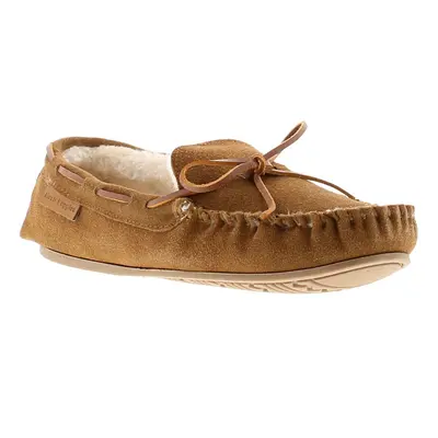 (6 (Adults')) Hush Puppies allie leather womens ladies full slippers tan