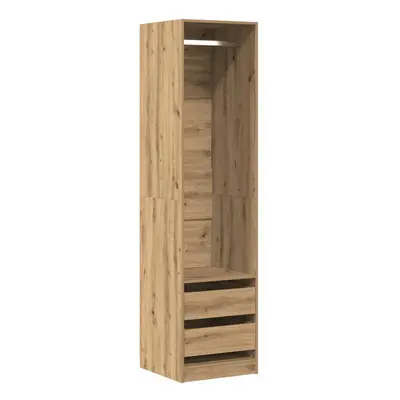 (artisan oak, x x cm/ drawers) vidaXL Wardrobe Clothing Storage Hanger Clothes Cabinet Closet En