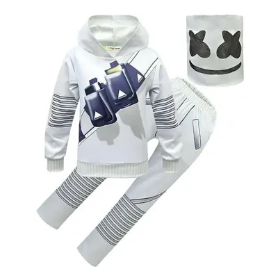 (Marshmello, Years) Kids Boys Girls DJ Marshmello Halloween Cosplay Costume Hoodie Tracksuits Se