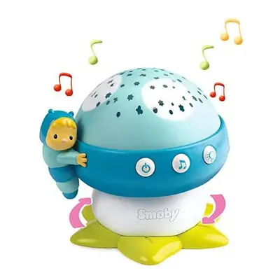 Smoby Cotoons Good Mushroom with Music Toy Night Light Baby Lamp, Blue