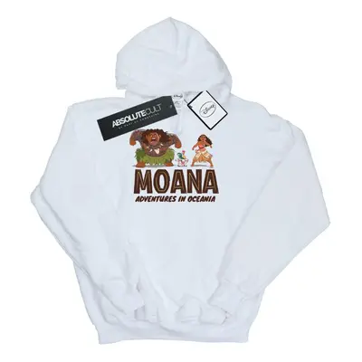 (12-13 Years, White) Disney Girls Moana Adventures in Oceania Hoodie