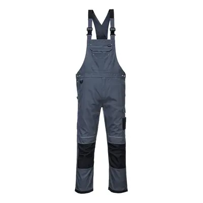 (S, Zoom Grey/Black) Portwest Mens PW3 Work Bib And Brace Overall