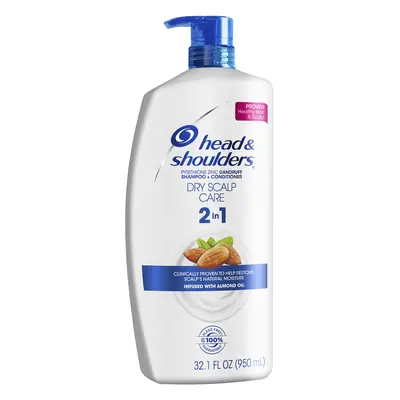 Head and Shoulders Dry Scalp Care with Almond Oil 2-in-1 Anti-Dandruff Paraben Free Shampoo + Co