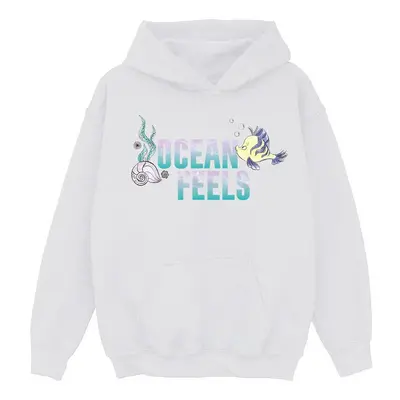 (7-8 Years, White) Disney Girls The Little Mermaid Ocean Hoodie