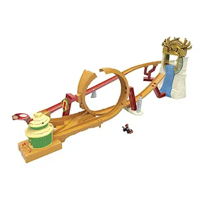 The Super Mario Bros. Movie Track Set, Jungle Kingdom Raceway Playset with Mario Die-Cast Toy Ca