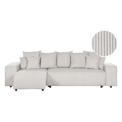 Corner Sofa LUSPA Light Beige Corduroy Right Hand