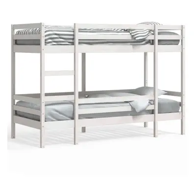 vidaXL Bunk Bed Loft Bed Bedroom Bed Frame White 80x200 cm Solid Wood Pine