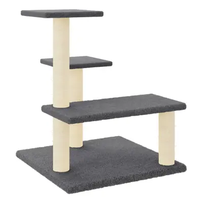 (dark grey) vidaXL Cat Tree Cat Tower with Sisal Scratching Posts Activity Centre Cream