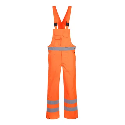 (Orange, M) Portwest Hi-Vis Bib & Brace - Unlined