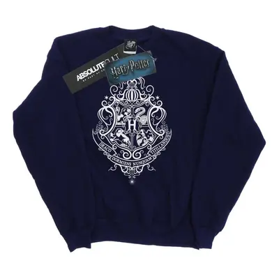 (M, Navy Blue) Harry Potter Mens Hogwarts Draco Dormiens Crest Sweatshirt