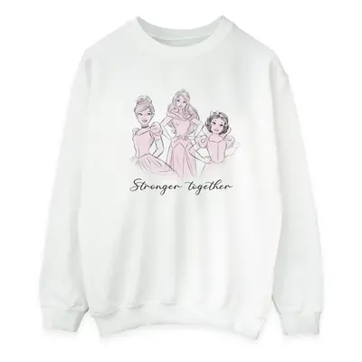 (5XL, White) Disney Mens Princesses Stronger Together Sweatshirt