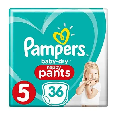 Pampers Baby Dry Nappy Pants, Size 5, - kg