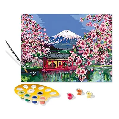 Ravensburger CreArt Japanese Cherry Blossom Mount Fuji Numbers for Adults and Kids Age Years Up 