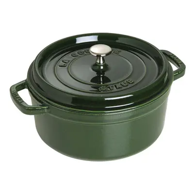 Staub Round Cast Iron Casserole - 3.8 ltr, Green