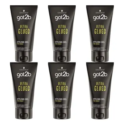 Schwarzkopf Got2b Ultra Glued Black 150ml (Pack of 6)