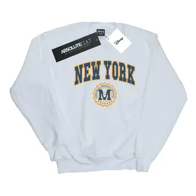 (XXL, White) Disney Mens Mickey Mouse New York Seal Sweatshirt